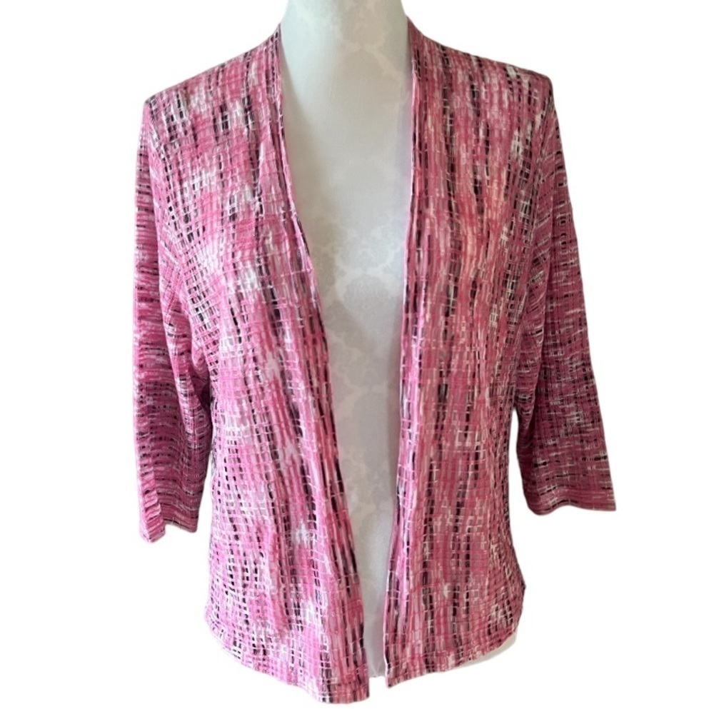 NIC + ZOE Sweet Song Linen Blend Cardigan | Open Front Lightweight | PL
